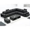Livingroom Classic black Real Leather Upholstery Motion Reclining Sofa/office sofa