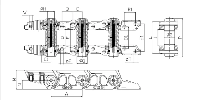 komatsu track link for track chain.png