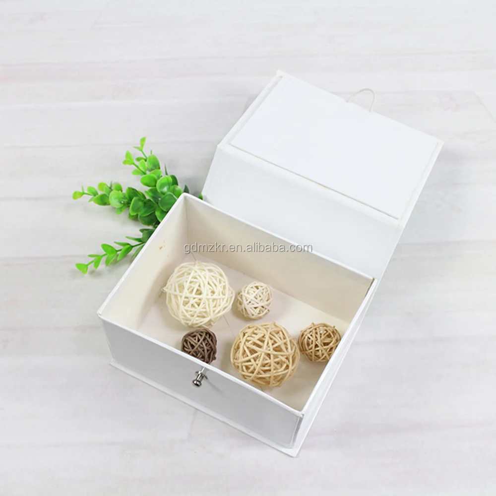 custom made logo printing folding paper gift box with rubber