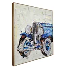 Digital Print Newspaper Antique Automobile Newfangled Wall Art Canvas Painting