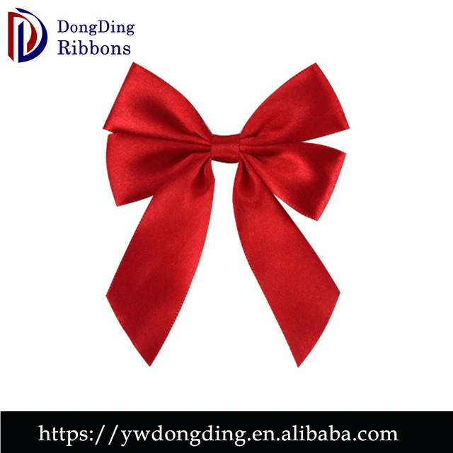 red polyester velvet ribbon bows for garment accessories