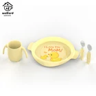Environmentally Healthy Baby Meal Set, Dinnerware Set With Bowl, Plate, Cup, Spoon And Fork