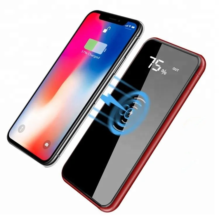 Full Screen Portable QI Wireless Mirror Charger Mobile Power Bank with LED Digital Display, Black
Full Screen Portable QI Wireless Mirror Charger Mobile Power Bank with LED Digital Display, Black