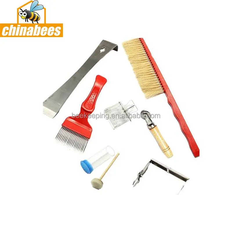 7pcs/ Pack BEE Brush/Uncapping Fork/Queen Catcher/Hive Tool/Beekeeping Equipment