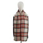 Classic plaid warm and soft two-sided plaid shawl scarf
