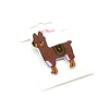 BPHNE Embroidery brooches for children Grass Mud Horse brooch safty ppin