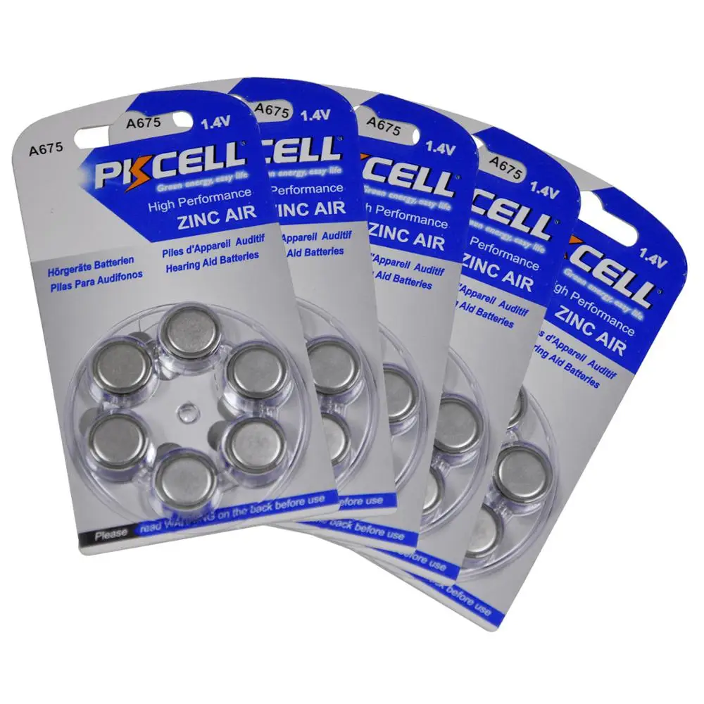 Hearing Aid Battery Zinc Air A313 A675 A10 A13 1 4v Button Cell Battery