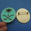 New Saudi Arabian National Day Gifts National Emblem Palm Swords Gold Brooch Pin Badge