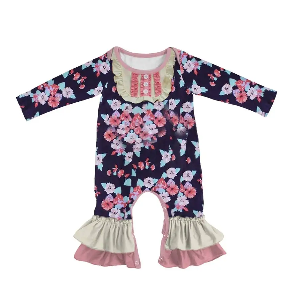 fashion and generous baby clothes romper printed flower ruffle baby romper long sleeve baby winter romper, Picture 
fashion and generous baby clothes romper printed flower ruffle baby romper long sleeve baby winter romper, Picture