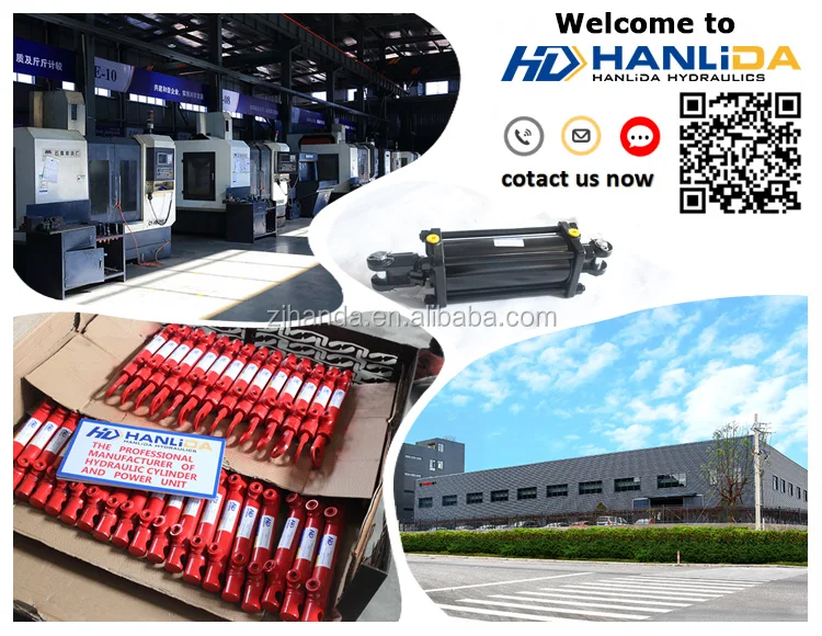 HANLiDA manufacturing single acting 3 stages telescopic hydraulic lift cylinder