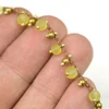 R020 Wholesale Costume Jewelry Making Glass Bead Chain Copper Rosary Chain