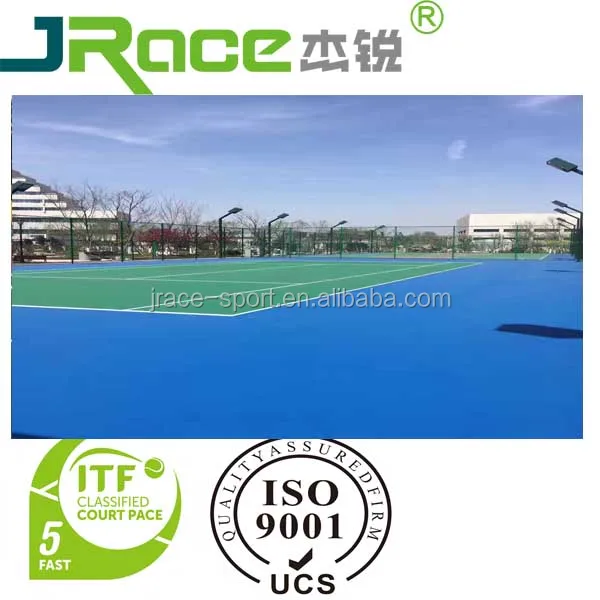 Outdoor tennis court rubber mat