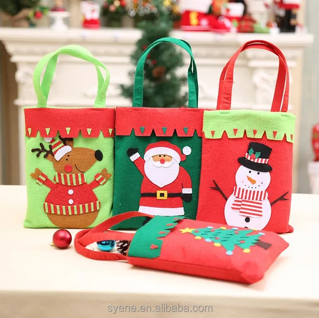 with full of festival happiness christmas gift bags with handles