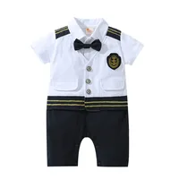 Summer Hot selling Newborn Baby Boys Girls Clothes Cotton White Navy Style Short sleeve Infant Jumpsuit Toddler Outfits Set
Summer Hot selling Newborn Baby Boys Girls Clothes Cotton White Navy Style Short sleeve Infant Jumpsuit Toddler Outfits Set