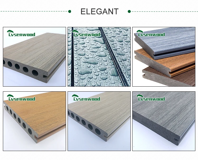 Best Quality Promotional Lvsen Diy Wpc Composite Decking Fire-Resistant Wpc Composite Decking Wpc Decking Pedestal