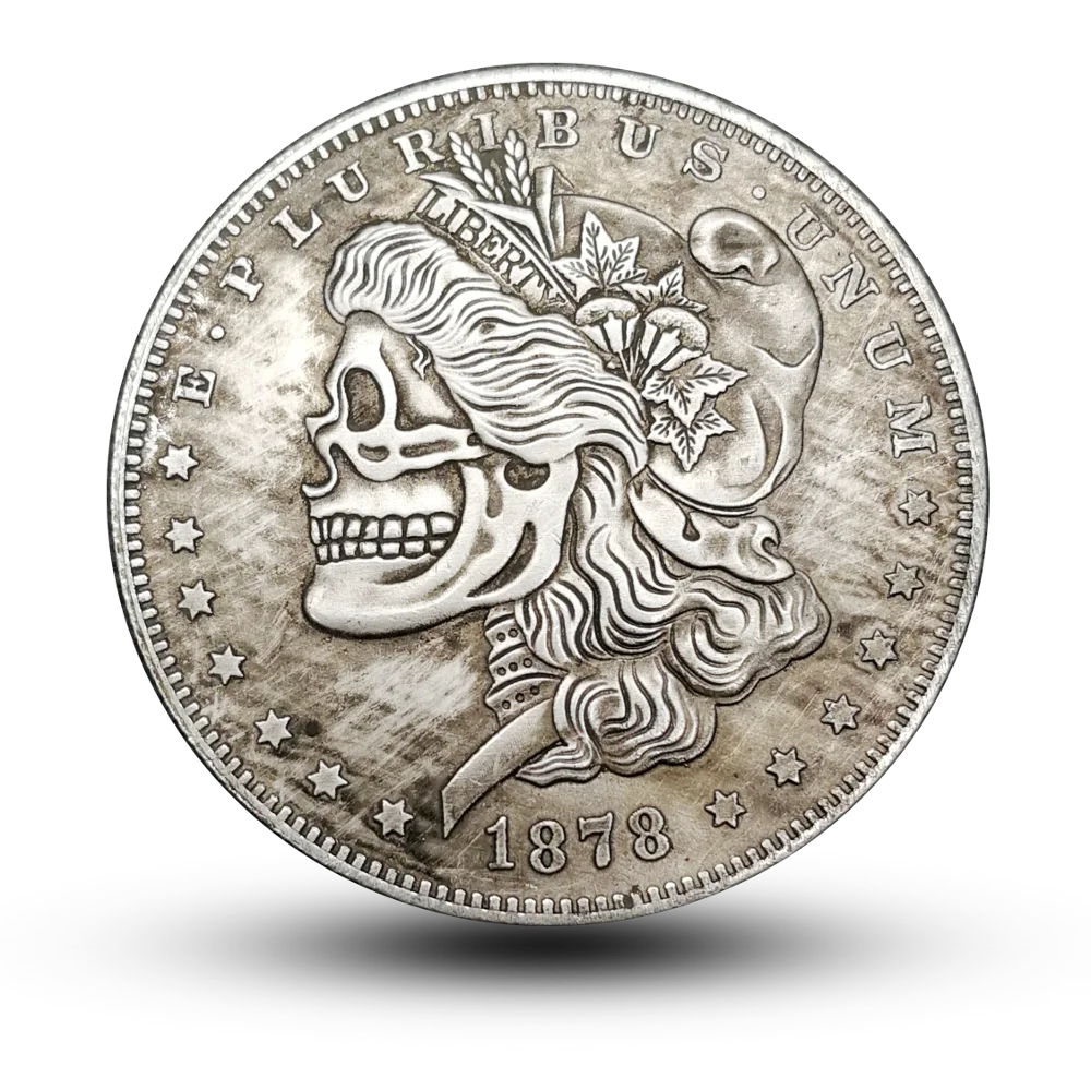 عملات أمريكية 1878 دولار مورغان مخصصة الذهب والفضة والنحاس معدن تذكارية عملة فضية عملة