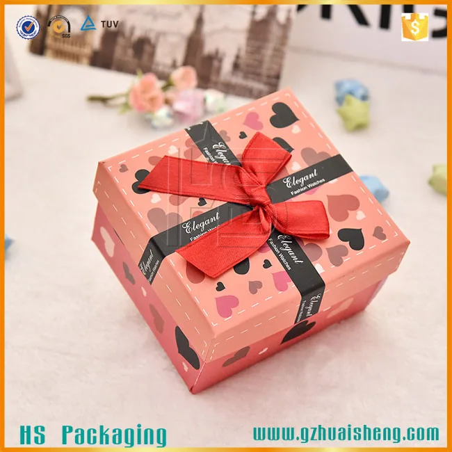 premium gift box with ribbon,different types gift packaging box