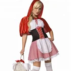 Adult Sexy Ladies Fairy Tale Red Ridding Hood Fancy Dress Costume for women