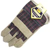 Labor Insurance Gloves Cow Head Layer Natural Color Gray Striped Cloth Semi-Trailer, Welding Gloves