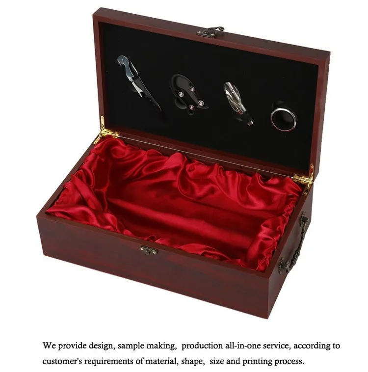 recyclable luxury wooden wine box high quality red wine gift box