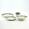 16pcs Round Shape Tableware Flambed Glazed Stoneware ceramic ware Dinner Set