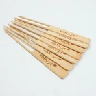 Custom Logo Printed BBQ Natural Grilling Meat Teppo paddle Bamboo kebab Skewers