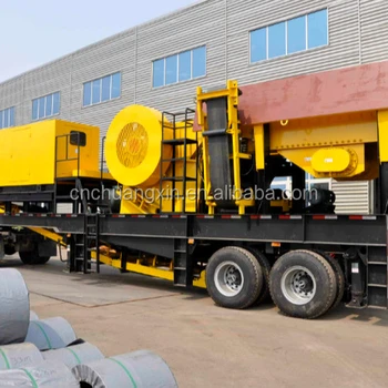 Professional mobile crusher plant with ISO Approval for gold mining production line