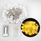 Party Holiday Decoration Battery Powered 5M 50 LED Ball String Lights