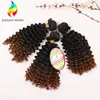 18 inch long synthetic afro curl hair weaving special style for black white women