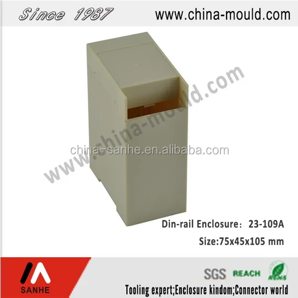 ABS or Flame retardant ABS electronic standard din-rail enclosure