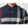 OEM cotton navy check slim fit latest pent shirts pattern men's dress casual shirt for men