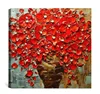 Modern abstract red flower oil painting for living room
