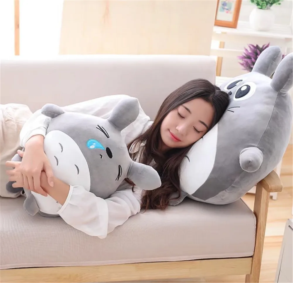 Fancytrader Japan Anime Totoro Plush Toy Giant 90cm Cute Cartoon Stuffed Totoro Doll Kids Pillow Baby Bedroom Decoration2