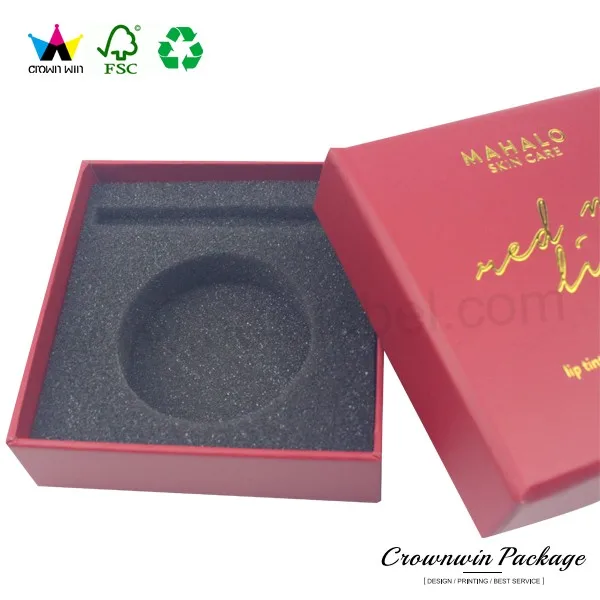 luxury customized print square white gift box with foam insert
