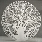 Mirror polished metal arts New product stainless steel tree sculpture for hotel garden decoration