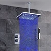 Rainfall Bath Tub Faucet Thermostatic Shower Set 8 inch Chrome Shower Head Exclusive Air Drop