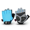 Leather fingerless bike cycling gloves bicycle half finger
