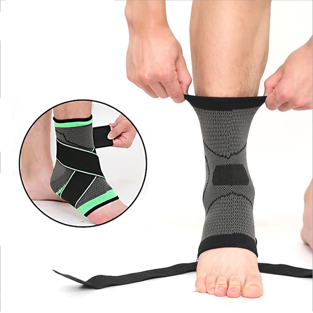 Manufactory wholesale elastic adjustable football ankle support runners strapping for sports, Black/green
Manufactory wholesale elastic adjustable football ankle support runners strapping for sports, Black/green