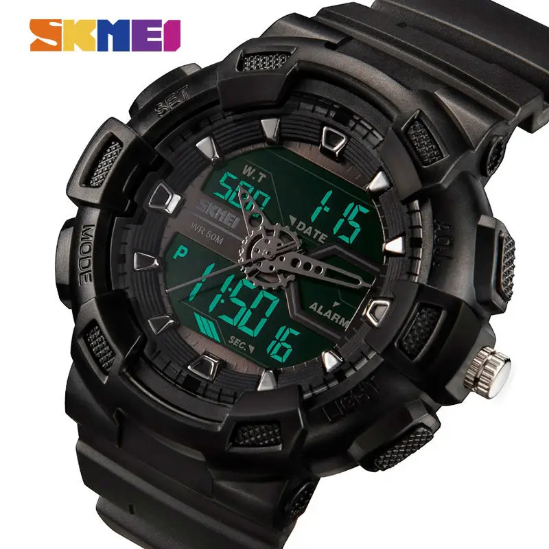 

SKMEI 1189 men Digital Quartz watch Fashion Dual Display Outdoor Casual Multifunction Watches