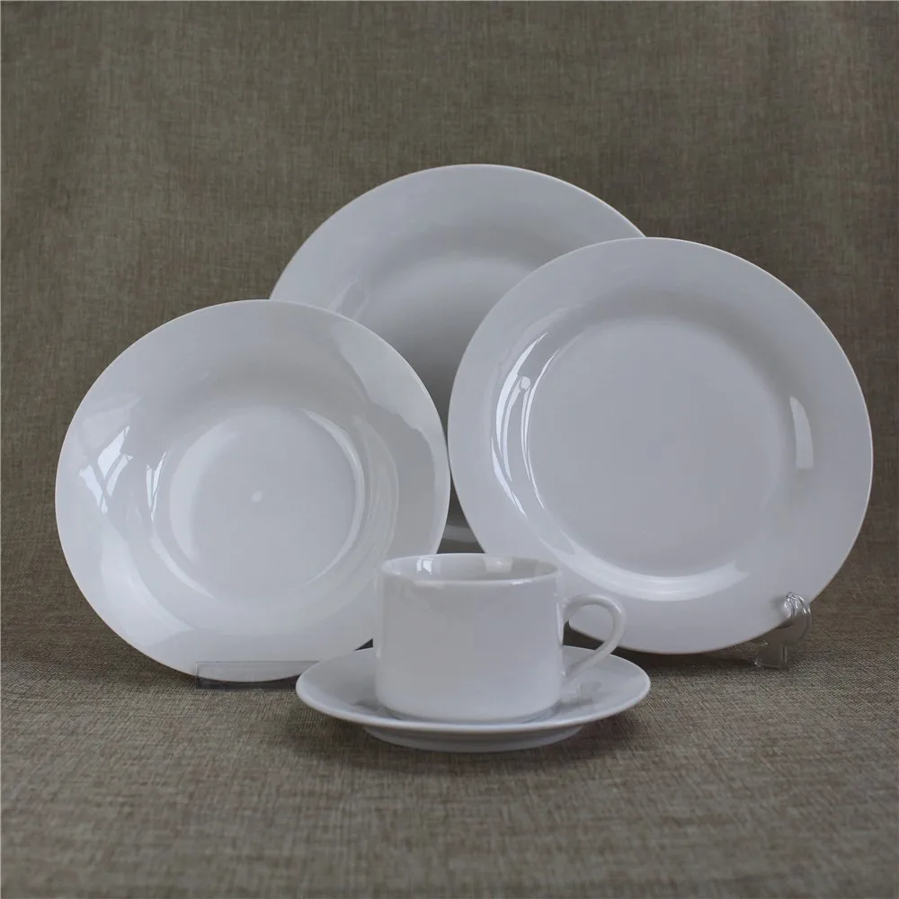 White Daily Used Restaurant 16pcs Dinnerware Sets Dinner Sets,Moon