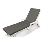 Folding Chaise Lounge Chair Adjustable Patio Cot Beach Cushion