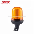 ECE R65 R10 12-24V High Quality DIN Pole Mount Amber LED Warning Strobe Beacon Light SM803DB for truck tractor