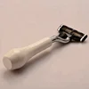 professional manufacturer type plastic white handle 3 blade no electric mens shaving safety razor