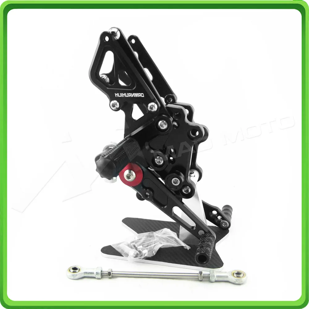 Motorcycle Adjustable Rearsets Rear set sets Foot Rest Pegs Pedal For KAWASAKI NINJA 300 Z300 2013 2014 2015 2016 2017 Black (1)
