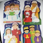 Customized children 's paper Bible story board books with die cut shape color printing service