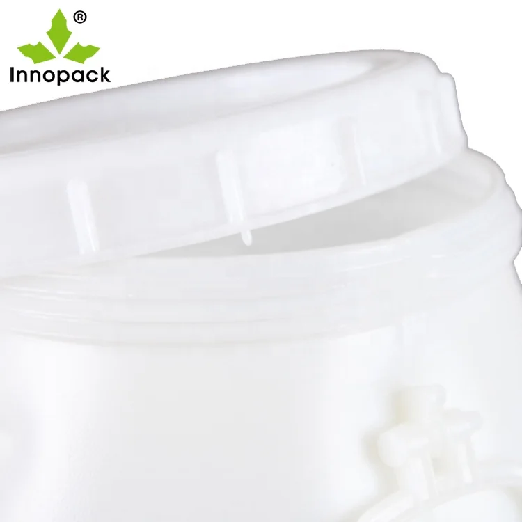 Blanco de grado de alimentos fermentados de cubo de plástico/batería de 60 litros tambor partes terminal