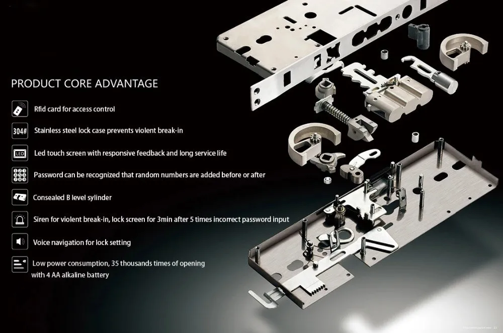 ALLAMODA zigbee luxury door bell fingerprint door lock with fingerprint scanner - ANKUX.COM