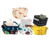 Fabric Bin Canvas Cotton Linen Foldable Collapsible Household Office Baby Sundries box Desk Organizer Storage Container Basket