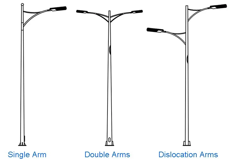 Professional manufacturer price competitive aluminium street lighting pole