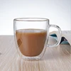 Customized World Unique Double Wall Clear Coffee Cup Glass 250ml